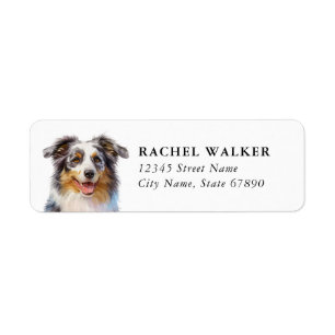 Australian Shepherd Return Address Labels