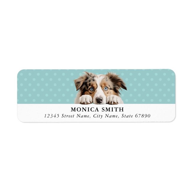 Australian Shepherd Return Address Labels (Front)