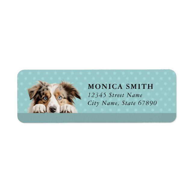 Australian Shepherd Return Address Labels (Front)