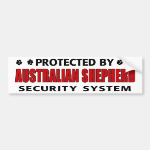 Australian Shepherd Security Bumper Sticker