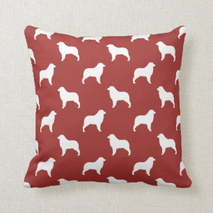 Australian Shepherd Silhouettes Pattern Cushion