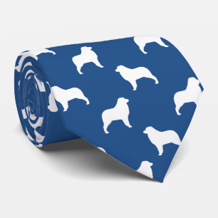 Australian Shepherd Silhouettes Pattern Tie