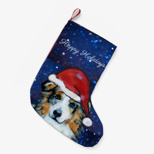 Australian Shepherd Small Christmas Stocking