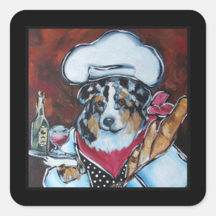 AUSTRALIAN SHEPHERD  SQUARE STICKER