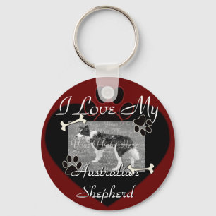 Australian Shepherd Terrier Keychain