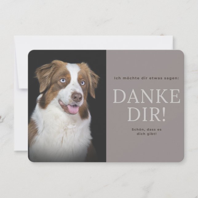 Australian Shepherd Thank You Card (Front)