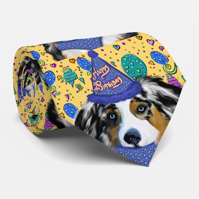 AUSTRALIAN SHEPHERD  TIE (Rolled)