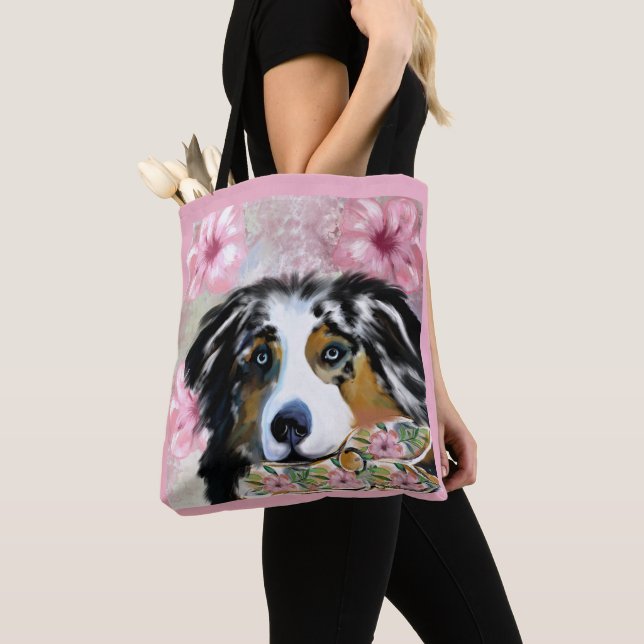 AUSTRALIAN SHEPHERD TOTE BAG (Close Up)