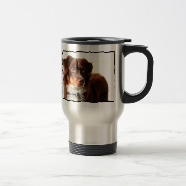 Australian Shepherd travel mug (Right)