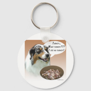 Australian Shepherd Turkey Key Ring