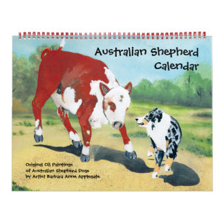 Australian Shepherd Two Page Large Calendar