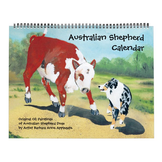 Australian Shepherd Two Page Large Calendar (Cover)