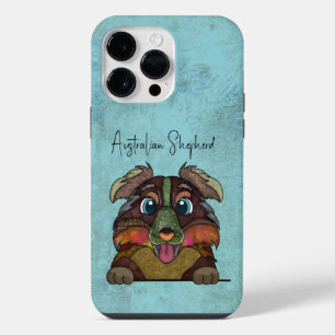 Australian Shepherd Ugly Face iPhone 14 Pro Max Case
