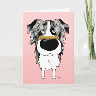 Australian Shepherd Valentine Card