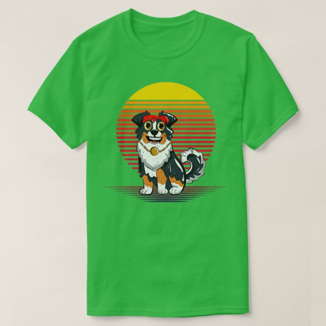 Australian Shepherd Vapour T-Shirt (Design Front)
