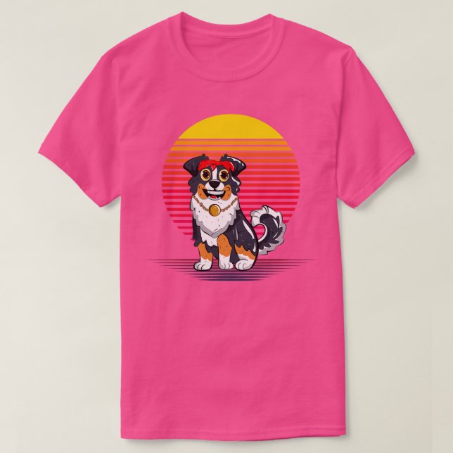 Australian Shepherd Vapour T-Shirt (Design Front)