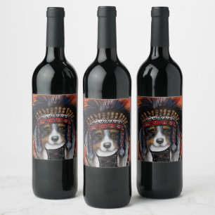 AUSTRALIAN SHEPHERD    WINE LABEL