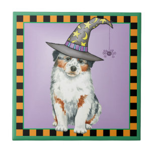 Australian Shepherd Witch Tile