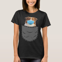 Australian Shepherd with mask in the breast pocket