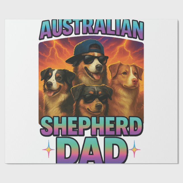 Australian Shepherd Wrapping Paper (Flat)
