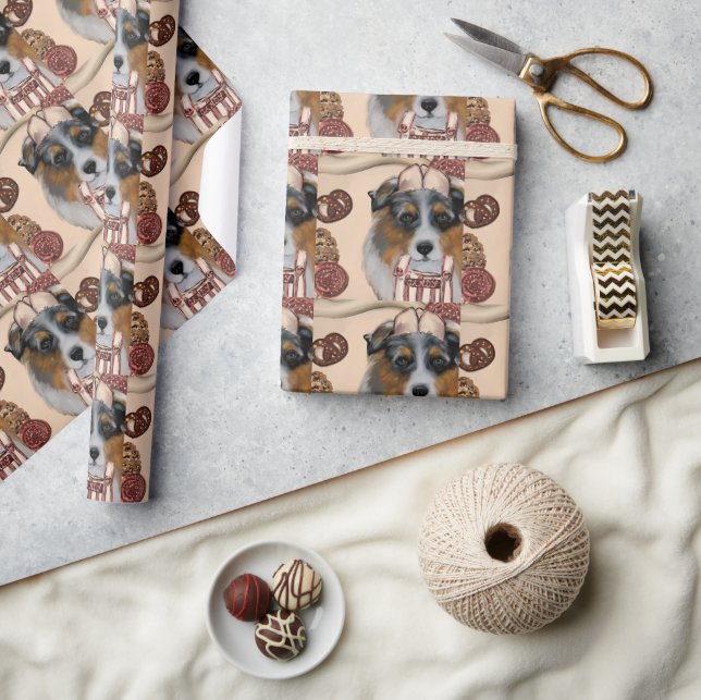 AUSTRALIAN SHEPHERD WRAPPING PAPER (Crafts)