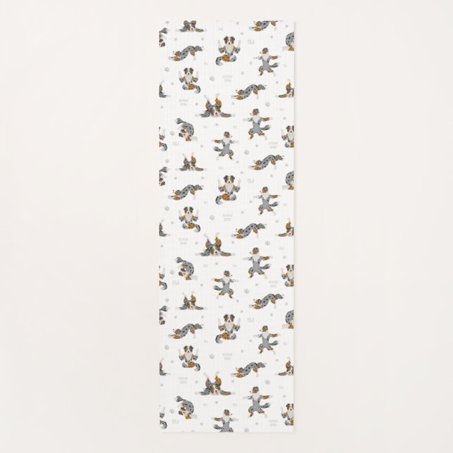 Australian shepherd yoga pose mat (Front)