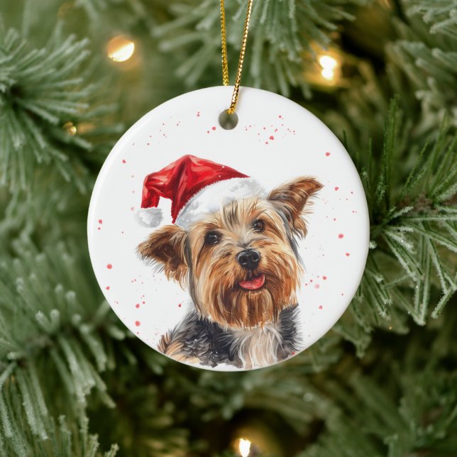 Australian Silky Terrier Christmas Personalized Ceramic Tree Decoration (Tree)