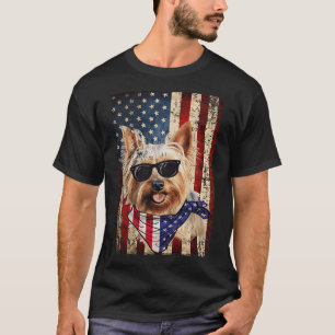 Australian Silky Terrier Dog Lover 4th of July T-Shirt