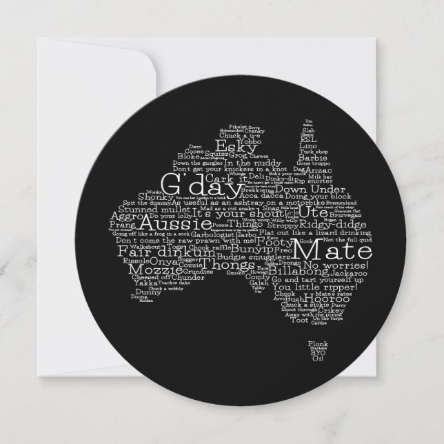 Australian slang map (Front)