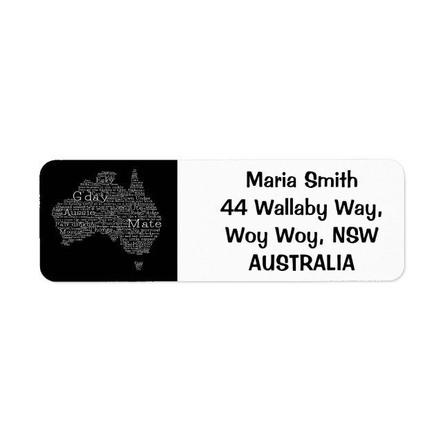 Australian slang map (Front)