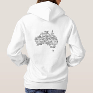 Australian slang map hoodie