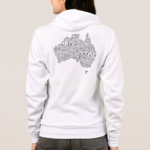 Australian slang map hoodie