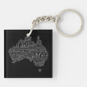 Australian slang map key ring