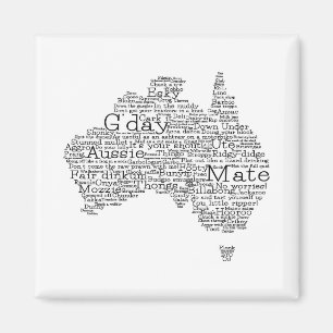Australian slang map magnet