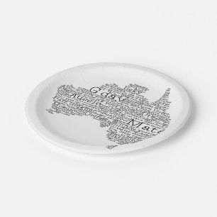 Australian slang map paper plate