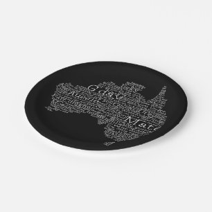 Australian slang map paper plate