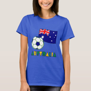 Australian Soccer Ball and Flag T-Shirt