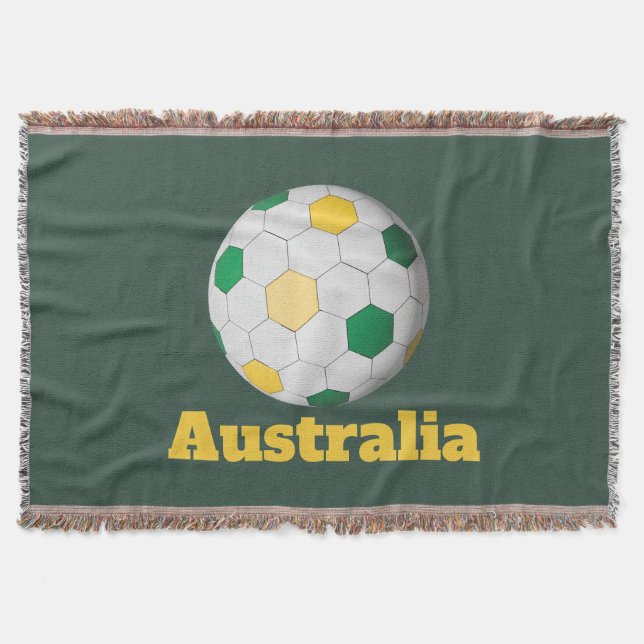 Australian Soccer Throw Blanket (Front)