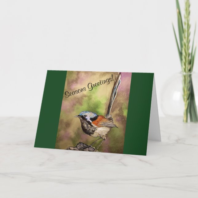 Australian Splendid Fairy Wren Card (Front)