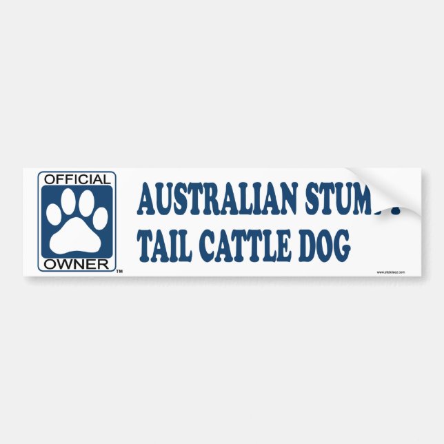 Australian Stumpy Tail Cattle Dog Blue Bumper Sticker (Front)
