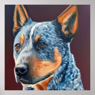 Australian Stumpy Tail Cattle Dog - Dog Portrait Poster