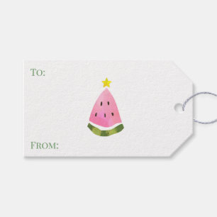 Australian Summer Watermelon Christmas Tree Gift Tags