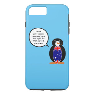 Australian Talking Ms Penguin Personalised iPhone 8 Plus/7 Plus Case