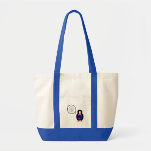Australian Talking Ms Penguin Personalised  Tote Bag