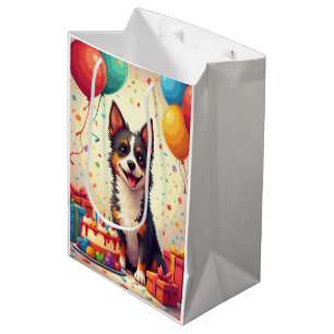 Australian Terrier Birthday Celebration Medium Gift Bag