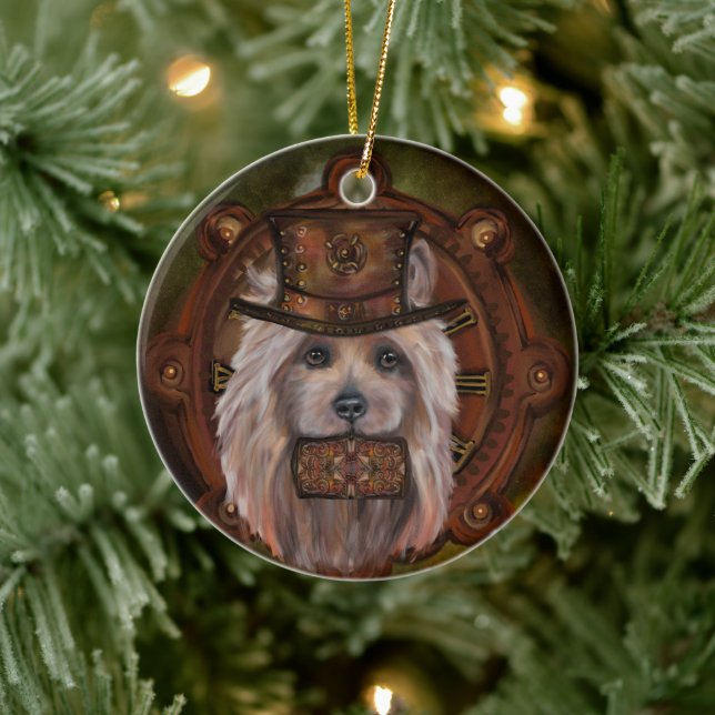 AUSTRALIAN TERRIER  CERAMIC TREE DECORATION (Tree)