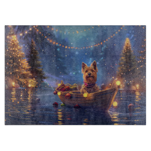 Australian Terrier Christmas Festive Voyage Cutting Board