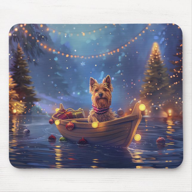 Australian Terrier Christmas Festive Voyage Mouse Pad (Front)