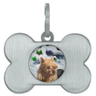 Australian Terrier Christmas Pet Name Tag