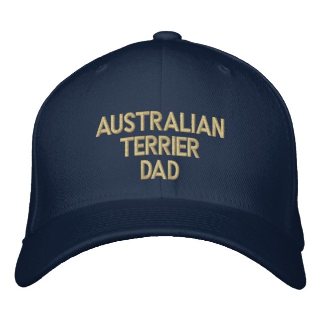 Australian Terrier DAD Embroidered Hat (Front)